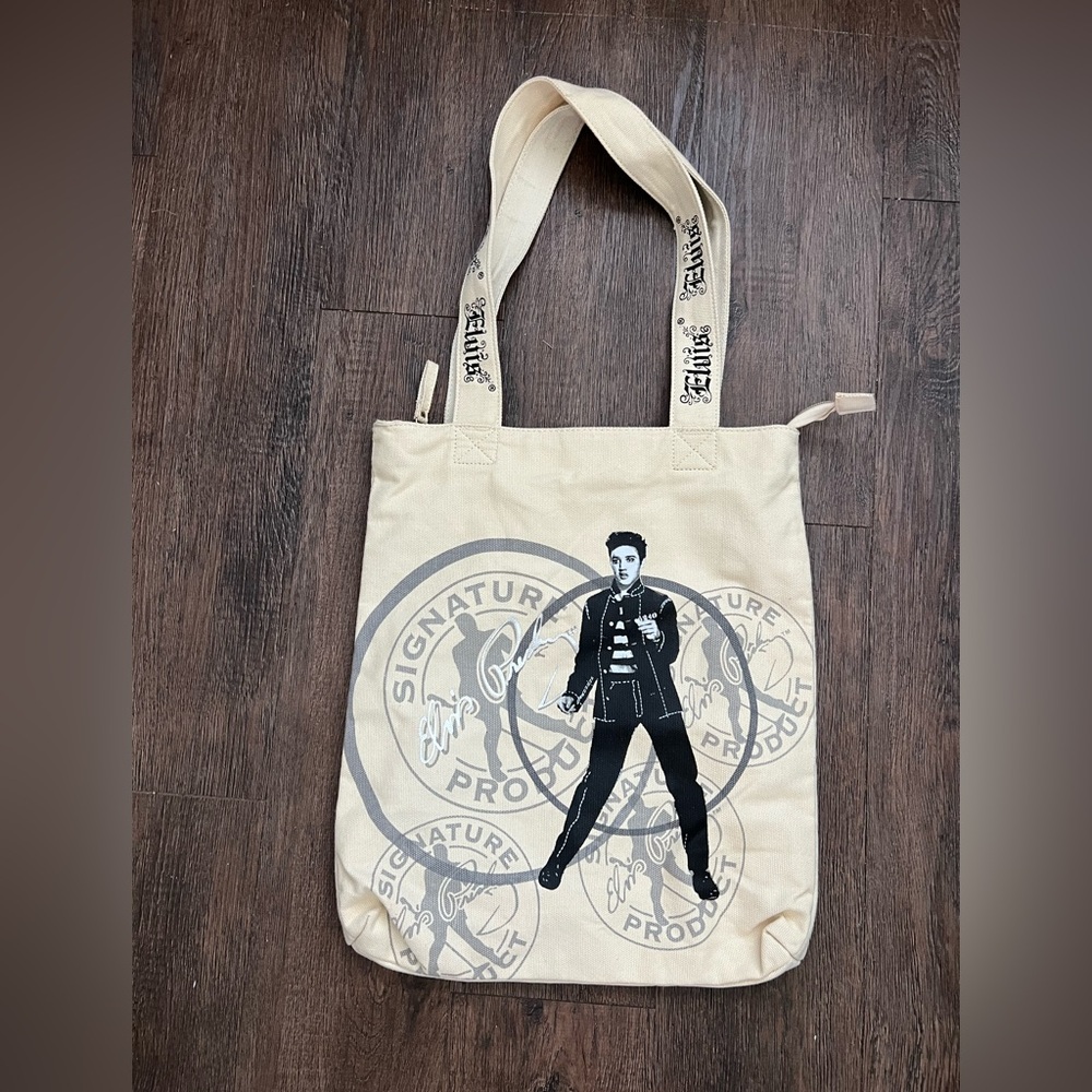Brand new Candice brand Elvis Presley book tote bag. Never used. Jailhouse rock